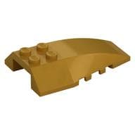 Brick Wedged, Curved 6 x 4 Triple em Dourado perolado