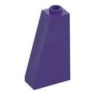 Brick Sloped 75° 2 x 1 x 3 with Hollow Stud em Roxo escuro