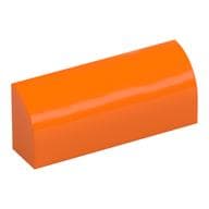 Brick Curved 1 x 4 x 1 1/3 No Studs em Laranja