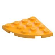 Plate Round Corner 4 x 4 em Laranja vivo claro