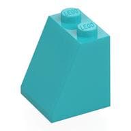 Brick Sloped 65° 2 x 2 x 2 with Bottom Tube em Celeste médio