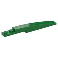 Brick Curved 10 x 1 [Symmetric Inside Ridges] em Verde