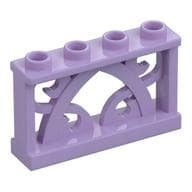 Fence Ornamented 1 x 4 x 2 with 4 Studs em Lavanda