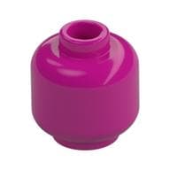Minifig Head [Plain] [Hollow Stud] em Magenta