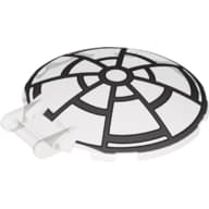 Dish 6 x 6 Inverted - No Studs with Handle with SW 8 Spoke Death Star Window Print