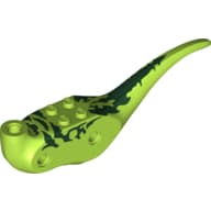 Animal Body Part, Dinosaur, Dilophosaurus Body with Dark Green Markings Print