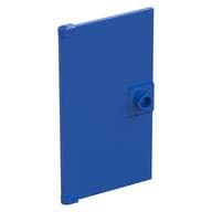 Door 1 x 4 x 6 Smooth with Chamfered Handle Plinth em Azul