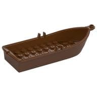 Boat / Rowing Boat 14 x 5 x 2 with Oarlocks [No Hollow Inside Studs] em Marrom avermelhado