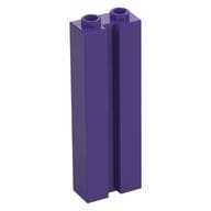 Brick Special 1 x 2 x 5 with Groove em Roxo escuro