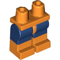 Hips with Dark Blue Legs and Orange Boots Pattern