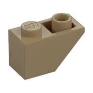 Brick Sloped Inverted 45° 2 x 1 em Bege escuro