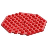 Plate Special 10 x 10 Octagonal with Hole em Vermelho