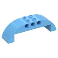 Brick Curved 2 x 8 x 2 Double em Azul vivo claro
