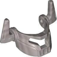 Headwear Accessory Visor with Horns em Prata fosco
