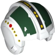 Helmet Rebel Pilot, Center Ridge with Scratched Dark Green Print