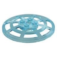 Dish 6 x 6 Inverted, Radar / Webbed [Anti-studs at 90°] em Azul claro translúcido