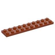 Plate 2 x 10 em Laranja escuro