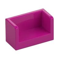 Panel 1 x 2 x 1 with Rounded Corners and 2 Sides em Magenta