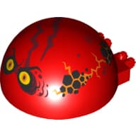 Windscreen 6 x 6 x 3 Canopy Half Sphere with Dual 2 Fingers with Globlin with Yellow Eyes Print