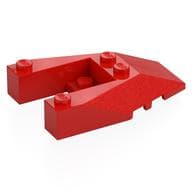 Brick Wedged, Sloped 6 x 4 Cutout, Stud Notches em Vermelho