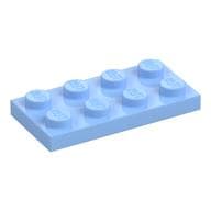 Plate 2 x 4 em Azul vivo claro