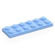 Plate 2 x 6 em Azul vivo claro