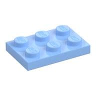 Plate 2 x 3 em Azul vivo claro
