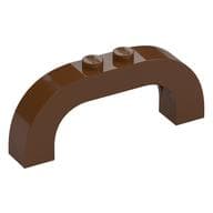 Brick Arch 1 x 6 x 2 Curved Top em Marrom avermelhado