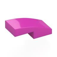 Brick Curved 2 x 1 No Studs [1/2 Bow] em Rosa escuro