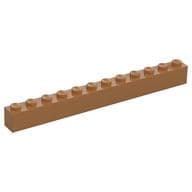 Brick 1 x 12 em Nougat médio