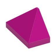 Brick Sloped 45° 2 x 1 Triple with Inside Stud Holder em Magenta