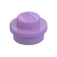 Plate Round 1 x 1 with Solid Stud em Lavanda médio