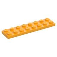 Plate 2 x 8 em Laranja vivo claro