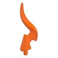 Wave / Flame Rounded Single with Pin em Laranja