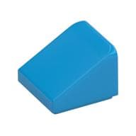 Brick Sloped 30° 1 x 1 x 2/3 (Cheese Slope) em Celeste escuro
