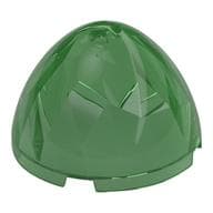 Pod, Elongated, Faceted 4 x 4 x 1 2/3 (Dragon Egg Top) em Verde translúcido