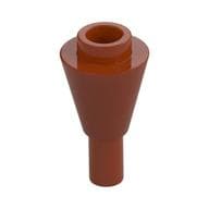 Cone 1 x 1 Inverted with Bar at Bottom (Ice Cream Cone) em Laranja escuro