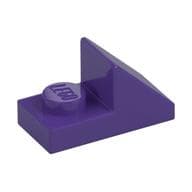 Brick Sloped 45° 2 x 1 with 2/3 Cutout [New Version] em Roxo escuro