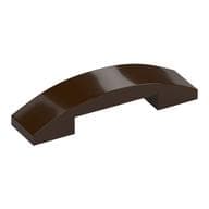 Brick Curved 4 x 1 Double, No Studs em Marrom escuro