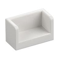 Panel 1 x 2 x 1 with Rounded Corners and 2 Sides em Dourado metálico