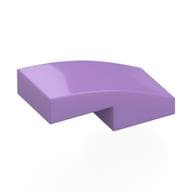 Brick Curved 2 x 1 No Studs [1/2 Bow] em Lavanda médio