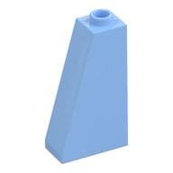 Brick Sloped 75° 2 x 1 x 3 with Hollow Stud em Azul vivo claro