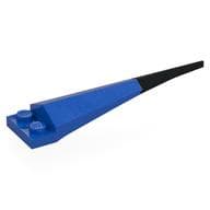 Plate Special 1 x 2 with Angular Extension and Flexible Black Tip em Azul