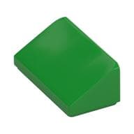 Brick Sloped 30° 1 x 2 x 2/3 em Verde vivo