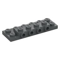 Plate Special 2 x 6 x 2/3 with 4 Studs on Side, 1 Support Wall on Bottom em Cinza azulado escuro