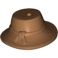 Hat Wide Brimmed em Nougat médio