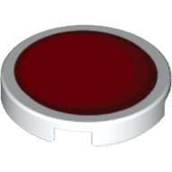 Tile Round 2 x 2 with Red Circle Stylized Red Sun Print