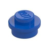 Plate Round 1 x 1 with Solid Stud em Azul