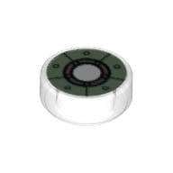 Tile Round 1 x 1 with Iron Man Chest Reactor Print