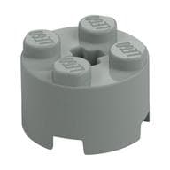 Brick Round 2 x 2 with Axle Hole em Cinza claro
